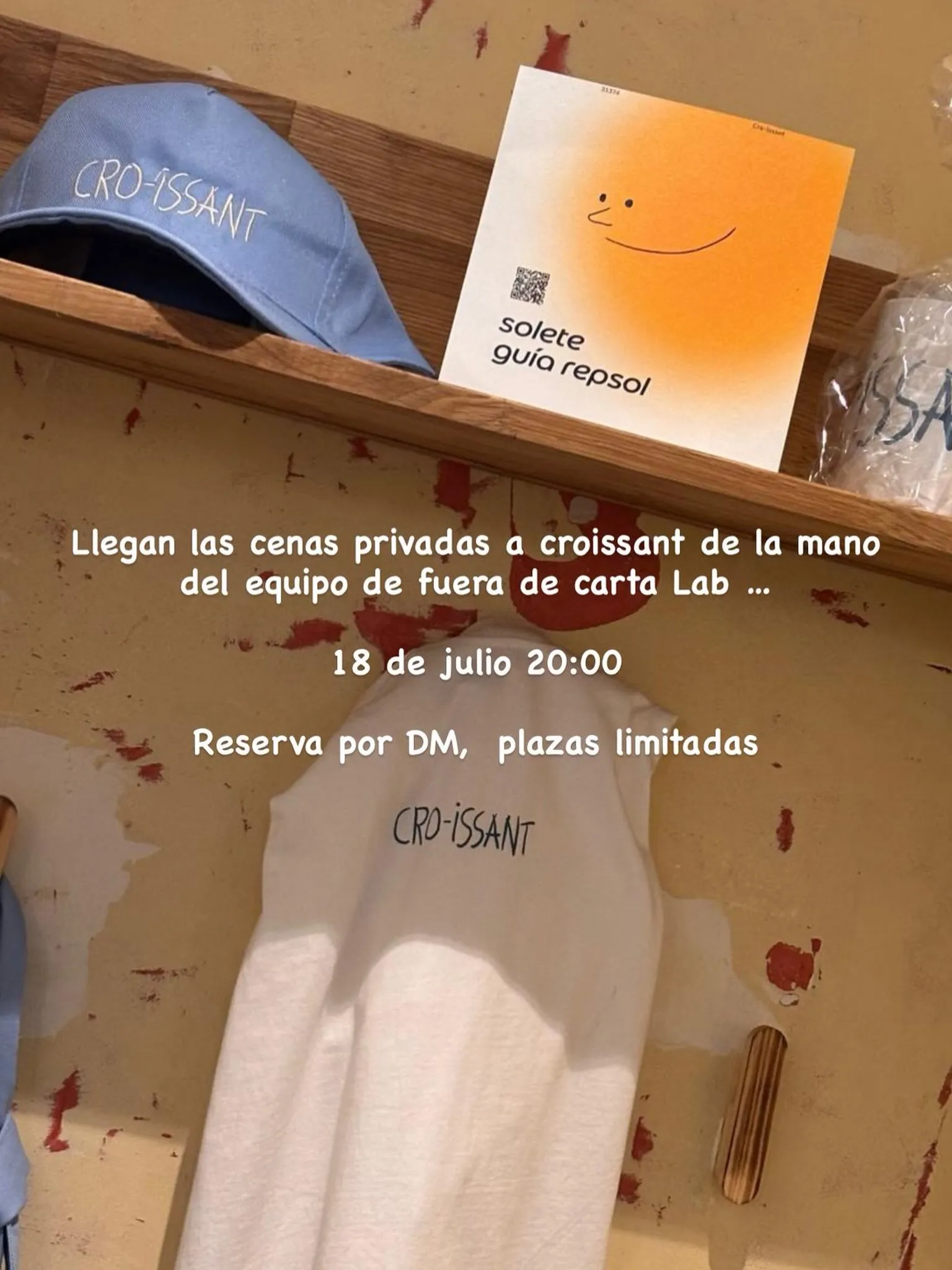 Gorra, camiseta y Solete en el obrador