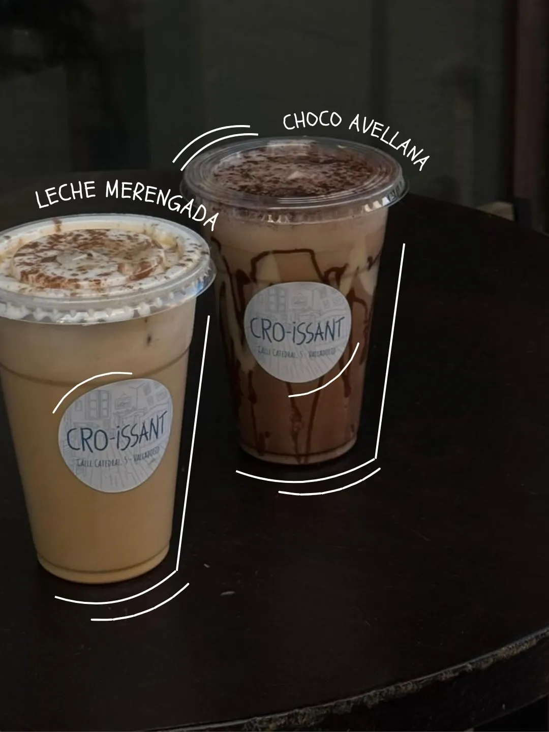 Leche merengada y choco avellana
